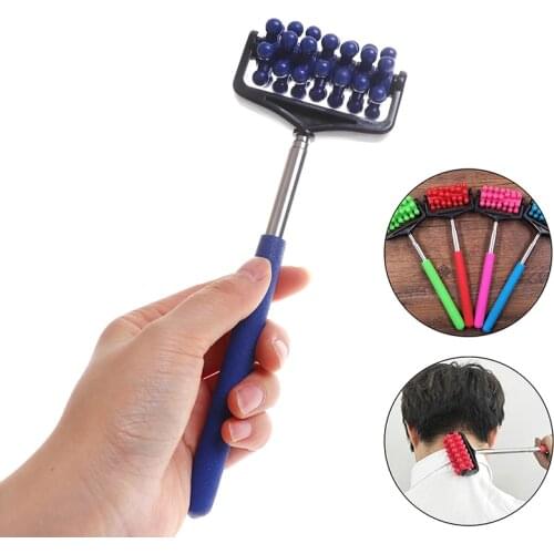 Portable Back Massager Roller Telescopic Handy Back Scratcher Adjustable Body Massage Relax Tool Neck Stress Relief Office Tool