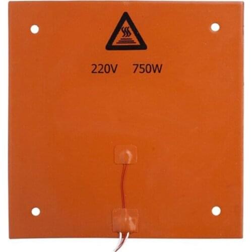 750W Silicone Heating Pad Flexible Waterproof For Creality CR-10 3D Printer Parts 310x310mm Silicone Rubber Heater Bed