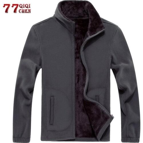 Winter Thicken Warm Hoodies Men Soft Shell Jackets Fleece Tracksuits Sweatshirts Casual Thermal Coats Male Outwear 6XL 7XL 8XL
