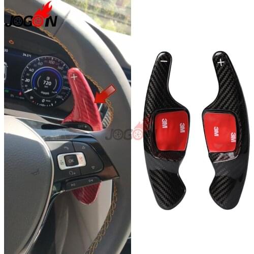 Carbon Fiber For VW Golf 7 Atlas Tiguan MK2 Arteon Passat B8 DSG Steering Wheel Paddle Extension Shifter Cover Trim-Unfit GTI