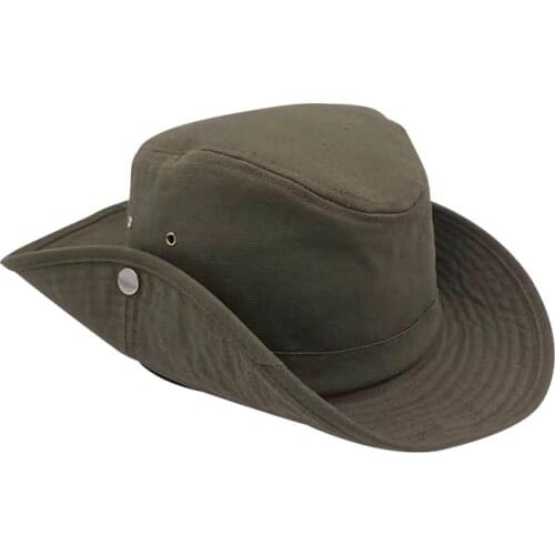 Two Colors Winter Quality Mens Cotton Canvas Cowboy Hats Cool Western Cowboy Hats Fashion Men Sun Visor Cap