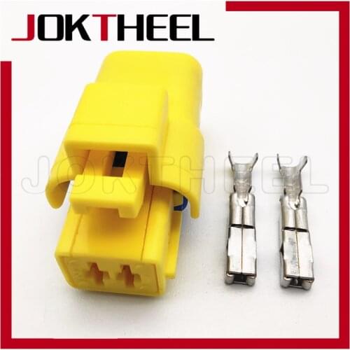 1/5/10/20set FCI 2 pin yellow female waterproof connector Water temp sensor headlight injector plug for Peugeot 211PC032S4049