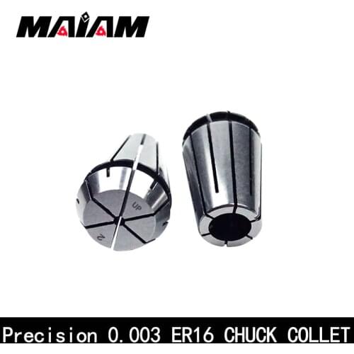 1pcs precision 0.003 er16 up collet chuck 3 4 5 6 7 8 9 10 er16 chuck 3-10mm ER collet chuck for CNC Tool holder nut wrench