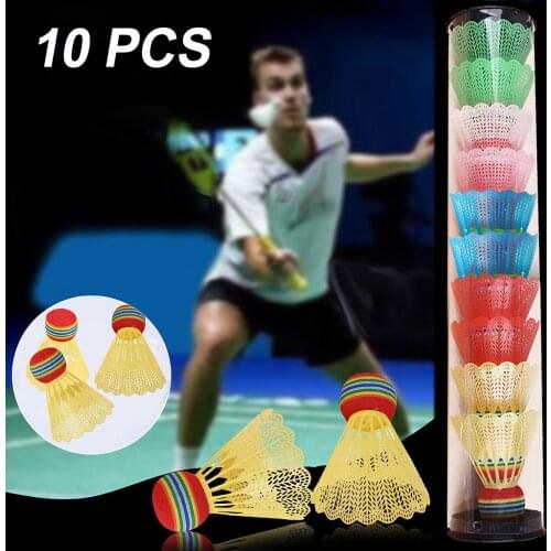 10pcs Multicolor Badminton Balls Family Household Outdoors Sport Open Air Badminton Durable Badminton Shuttlecock Accessories