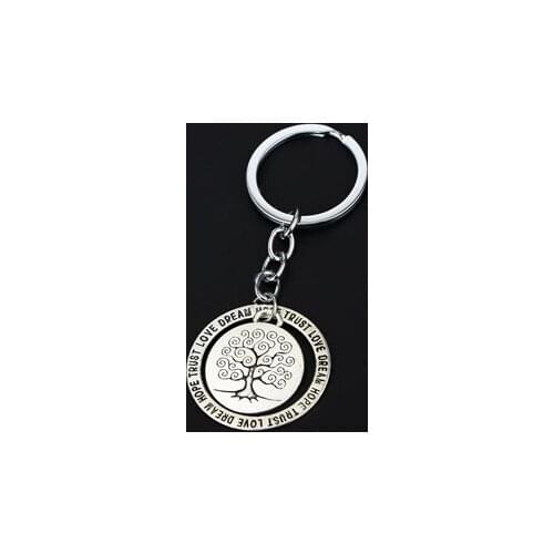12PC Tree Of Life Charms Keychain Women Men Jewelry Key Chain Bag Accessories Keyring Men Gifts Souvenir Car Wallet Keyfob Hot