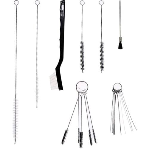 17Pcs Airbrush Spray Tool Nozzle Cleaning Repair Tool Kit Needle & Brush Set