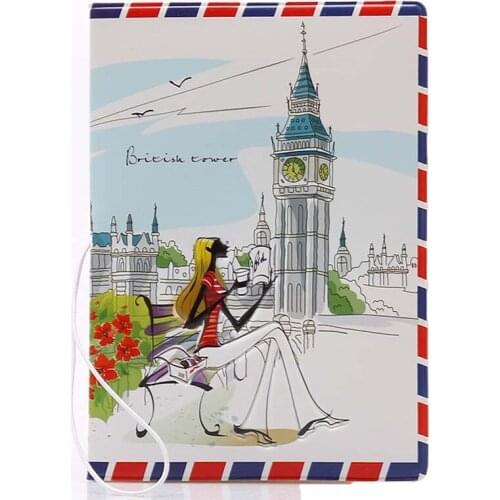 60PCS / LOT Fashion PU Passport Holder Travel Passport Cover Case Brand Passport Holder Documents Folder Bag