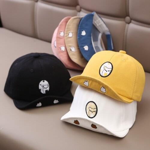 Peaked Cap Child Korean Version Cotton Neutral Summer Cartoons Simplicity Fashion Lovely Sun Protection Simple Trend Windproof