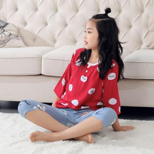 Big Boys Girls Set Summer Cartoon Pajamas Childrens Clothing 100% Cotton Sleepwear For Toddler Pyjamas Kids 9M 12M 3T 4T 6T 8T