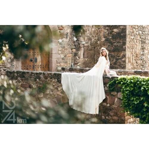 Elegant Long Wedding Cape Bridal Cloak White , Ivory , Champagne ,Black Satin Cape with Hood