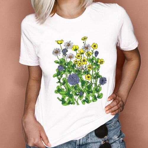 Cartoon Tshirt Femme T-shirt Women Summer Harajuku Casual Short Sleeve T-shirts Streetwear O-Neck White Tops Tee 90s