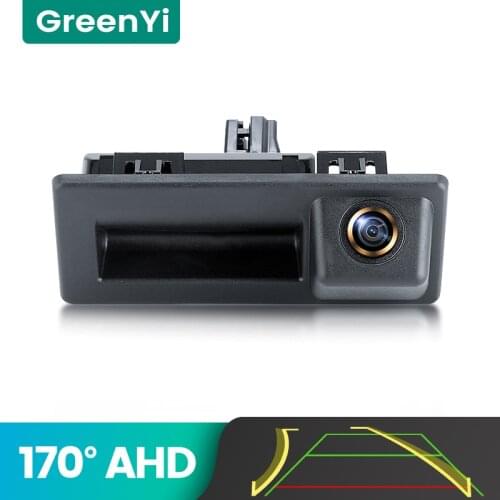 GreenYi 170° AHD Trajectory Car Rear View Camera For Audi A4L VW Teramont C-TREK Touran L Tiguan Tournamen Skoda Reverse Vehicle