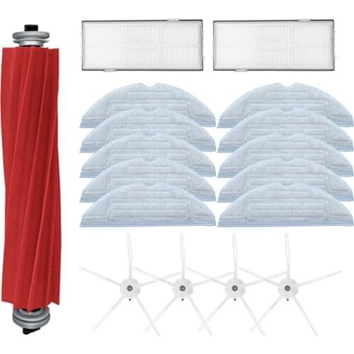Promotion!17Pcs Hepa Filter Mopping Cloths Side Brush For Xiaomi Roborock T7S T7plus T7splus S7 Mopping Cloth Spare Parts Vacuum