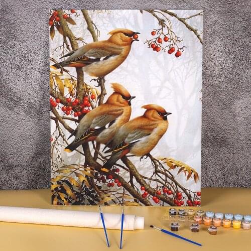 Bird Animal Coloring By Numbers Painting Package Oil Paints 50*70 Oil Painting Home Decoration For Children For Handiwork