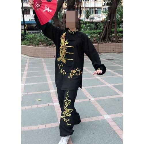 Customized Embroidery phoenix Tai chi suit performance clothing martial arts uniforms kung fu wushu suits Winter&Autumn