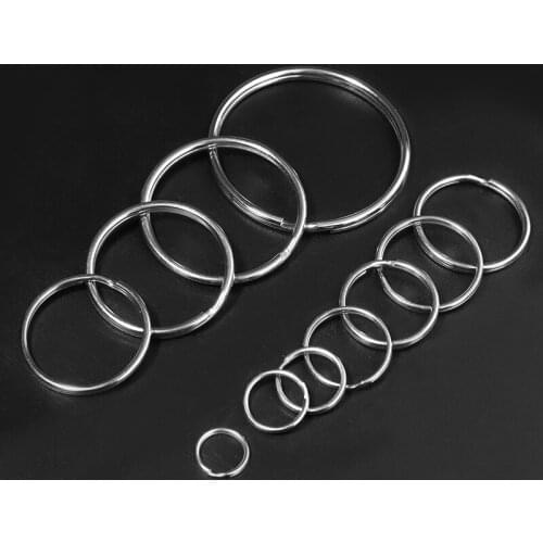 10-50pcs/lot Round Keyring Split Ring Key Ring For Key Chain Keychain Diy Jewelry Making Sleutelhanger Key Rings Wholesale