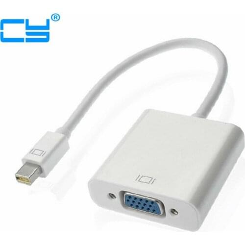 Mini DisplayPort Display Port DP To VGA Adapter Cable for Apple MacBook Air Pro iMac Mac Mini Adapter Cable White