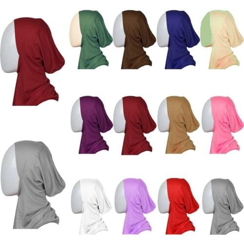 Bone Bonnet Muslim Hijab Islamic Women Under Scarf Cap Neck Cover Inner Head Wear Fashion Amira Niquabs Headscarf Hijabs Plain