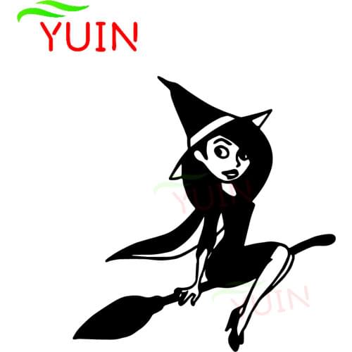 Car Sticker Cute Witch Decals Fashion Exterior PVC Personalized Body Decoration Accessories Waterproof Sunscreen Stickers