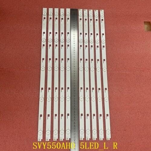 New 10pcs/set LED backlight bar For Sony KD-55X8000C KD-55X8005C SVY550AH0 5LED_L R LSY550FN01-001