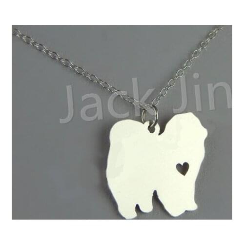 New Trendy Gold And Silver Personalized Contracted Chow Chow Necklace I Heart Dog Hunger Games Necklace Women Best Friend