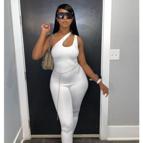 Adogirl Solid Active Wear Skinny Slim Jumpsuits Women Sportswear Sexy Cut Out Rompers Sleeveless One Piece Outfit Overall