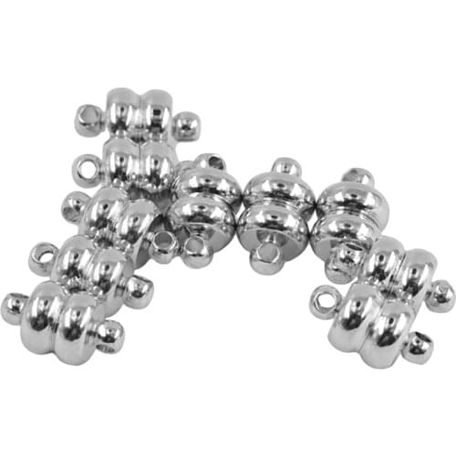 10 Sets Wholesale Oblate Jewelry Making Components Brass Magic Magnetic Clever Clasps 11x5mm Multicolor DIY Findings Crafts