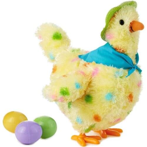 Plush Toy Laying Hens Swaying Will Lay Eggs Hen Funny Amused Electric Plush Toy Doll Baby Comfort Toy Beautiful Gift