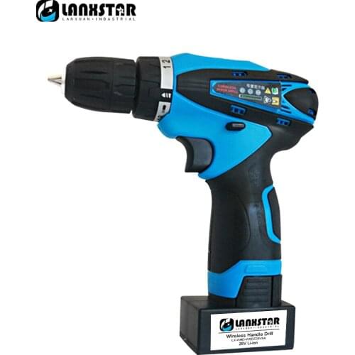 Industrial 25V Cordless Screwdriver Wireless Electric Drill Two-Speed Rechargeable Lithium Batteries Waterproof LED Light Drill