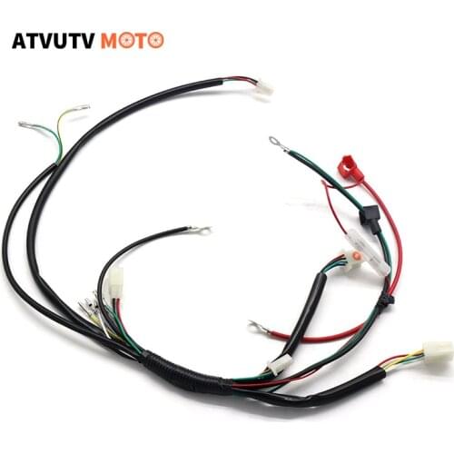Wireloom Wiring Harness Assembly For Scooter 50cc 110cc 125cc 150cc 200cc 250cc Dirt Atv Quad Bike Buggy Dune
