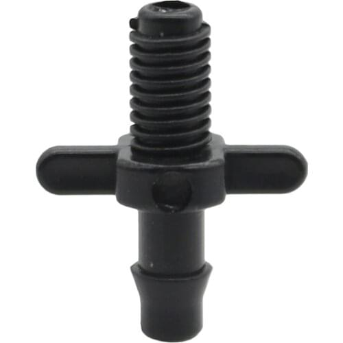 1/4" Barbed Straight Connector with Threaded Garden Hose Fittings Agricultura Irrigation Garden Pipe Connectors 50 PCs