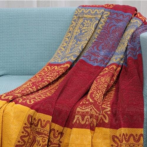 Chenille Sofa Blanket Bohemia Style Blanket For Sofa Living Room Bedroom Multifunction Bedspread Dust Cover Table Cloth Tapestry