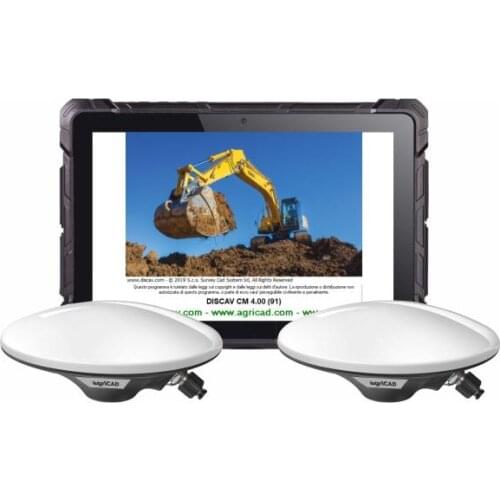DisCAV GPS System for Excavators | GNSS Satellite System for Earth Moving Construction Machine RTK Precision for Mini Excavator