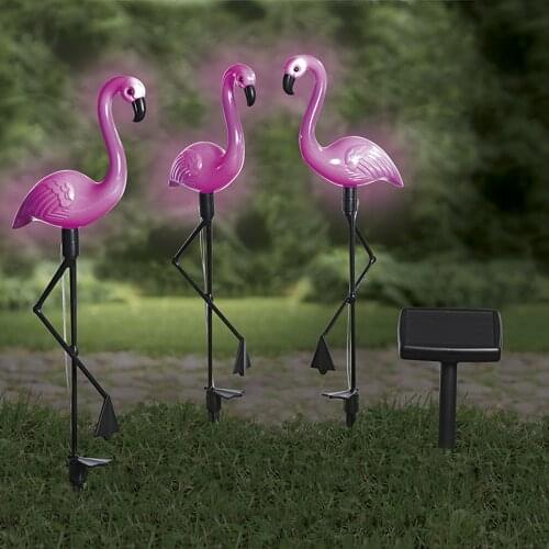 3/2/1 PACK Solar Powered Flamingo Lawn Lamp Lawn Lamp Solar Charging Garden Light Waterproof Led Light for Outdoor Garden D30