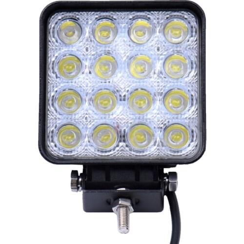 48W LED Floodlight 16 LEDS Night Lighting DC 10-30V Lights for off-road ATV SUV UTV UTE etc 6000k-6500k White Light