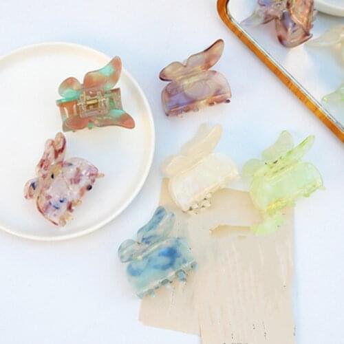 Butterfly Hair Claw for Women Girls Hair Accessories Scrub Black Hair Claw Clips for Hair Simple Hair Clamps