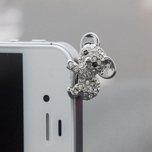 1 Pair Fashion Cell Phone Dust Plug Cute Koala 3.5mm Headphone Jack Stopper