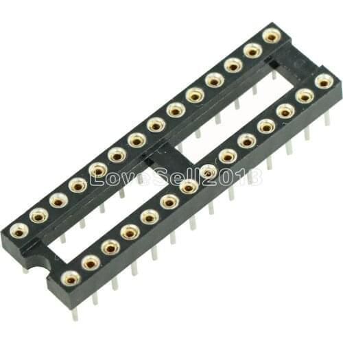 10PCS 28 Pin DIP SIP Round IC Sockets Adaptor Solder Type Narrow Type Scoket DIY Kit 28pin NEW