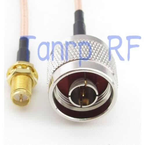 2PCS 20CM Pigtail coaxial jumper cable RG316 extension cable 8INCH N male plug to RP SMA female jack RF adapter connector