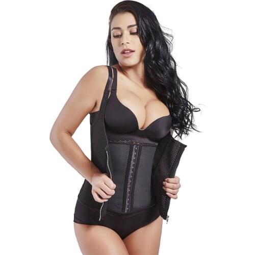 4XL Bodysuit Women Slimming Waist Trainer Body Shaper Tummy Waist Cincher Tank Corrective Shapewear Tops stomach slimming belt