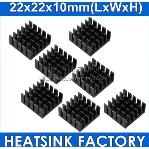 10pcs/lot) 100% new 22x22x10mm Aluminum heatsink IC heat sink radiator for IC chip cooler cooling