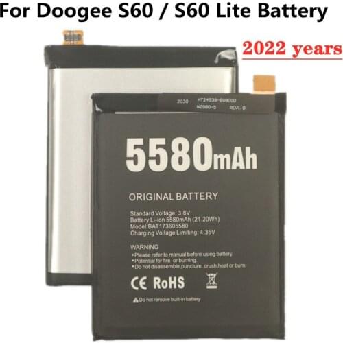 5580mAh BAT17M15580 BAT173605580 For Doogee S60 / S60 Lite Cell Phone Replacement Batterie Bateria
