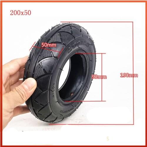 8 inch 200x50 inner and outer tire 200x50 solid tire with alloy For Electic Scooter Motorcycle ATV Moped Parts