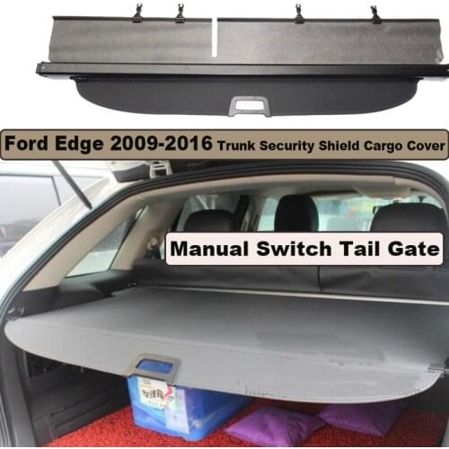 Rear Trunk Cargo Cover For Ford Edge 2009-2015 Manual Switch Tail Door High Qualit Car Security Shield Accessories Black Beige