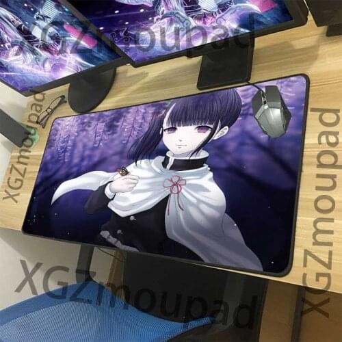 XGZ Anime Cute Girl Large Mouse Pad Black Precision Lock Edge Computer Custom Table Mat Speed Non-slip for Lol Csgo Dota Gamer