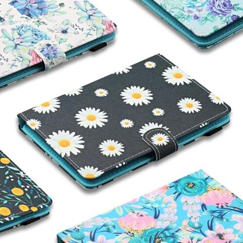Tablet 8 " Cover case PU Leather Flower Protective Shell Capa For Xiaomi Mi Pad 4 /lecovo E8 M8 /HUAWEI T3 T5 M3 8.0 inch Cover