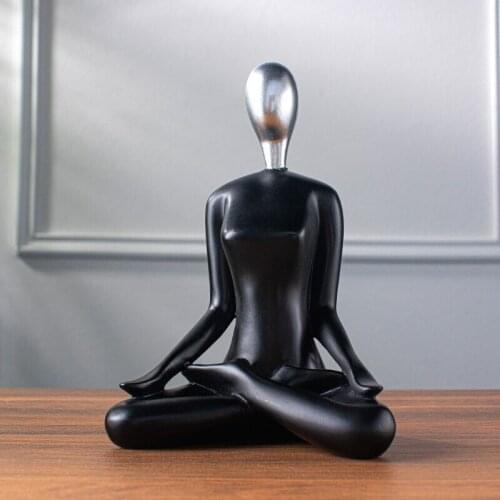 Home decore Creative yoga girl crafts ornaments Living room bookcase decoration Modern contracted sports decoration desk decor