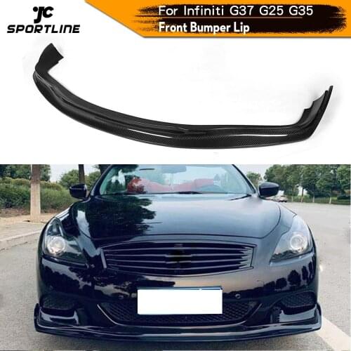 For Infiniti G37 G25 G35 Base Coupe 2009 - 2013 Front Bumper Lip Spoiler Splitters Carbon Fiber / FRP