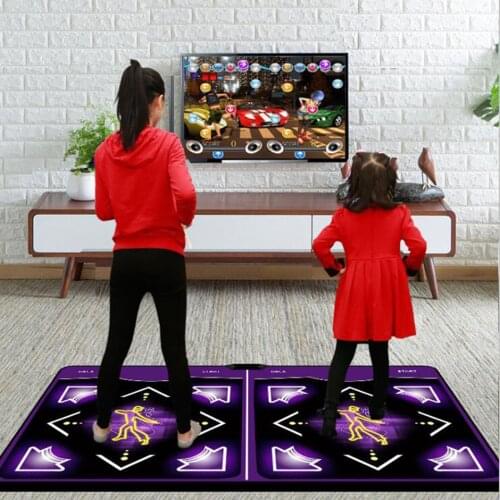 Double User Dance Mats Non-Slip Dance Step Pads Yoga Mat Sense Game English Menu for PC TV 2 Remote Controller Sport Accessories