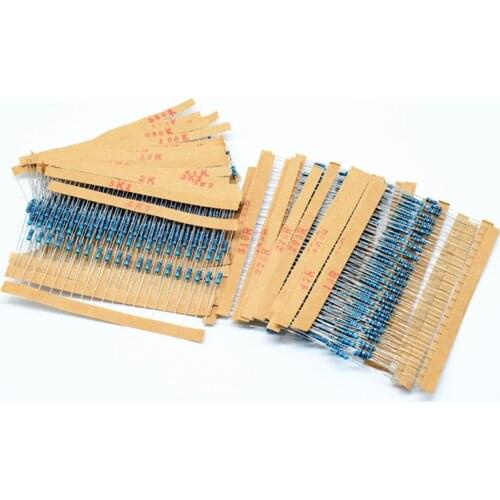3120pcs 156 Values 1 ohm to 10M ohm 1/4W 1% Metal Film Resistors Assortment Kit Electronic Components